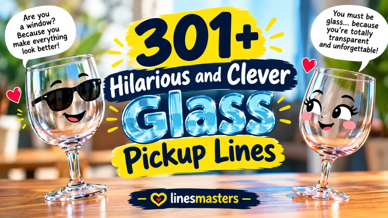 Hilarious and Clever Glass Pickup Lines